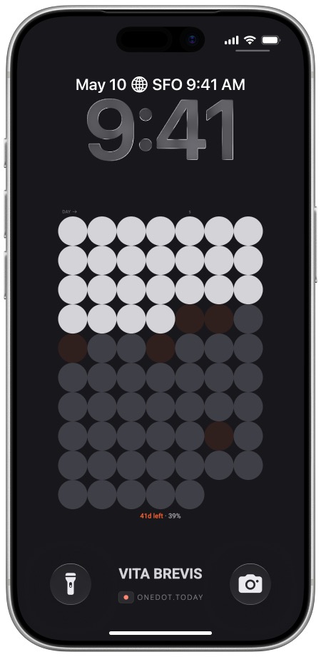 one dot — lock screen calendar wallpaper
