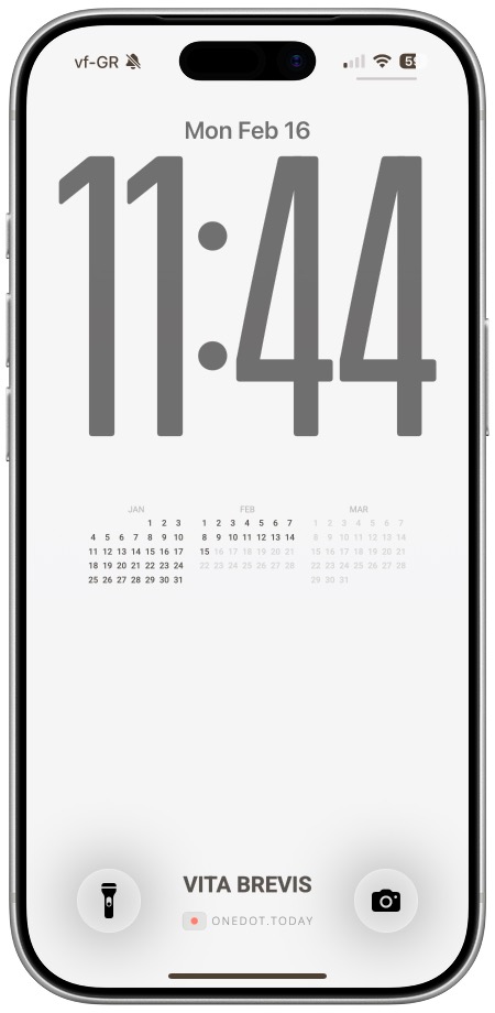 one dot — lock screen calendar wallpaper