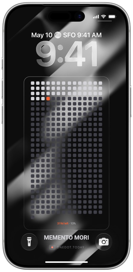 one dot — lock screen calendar wallpaper